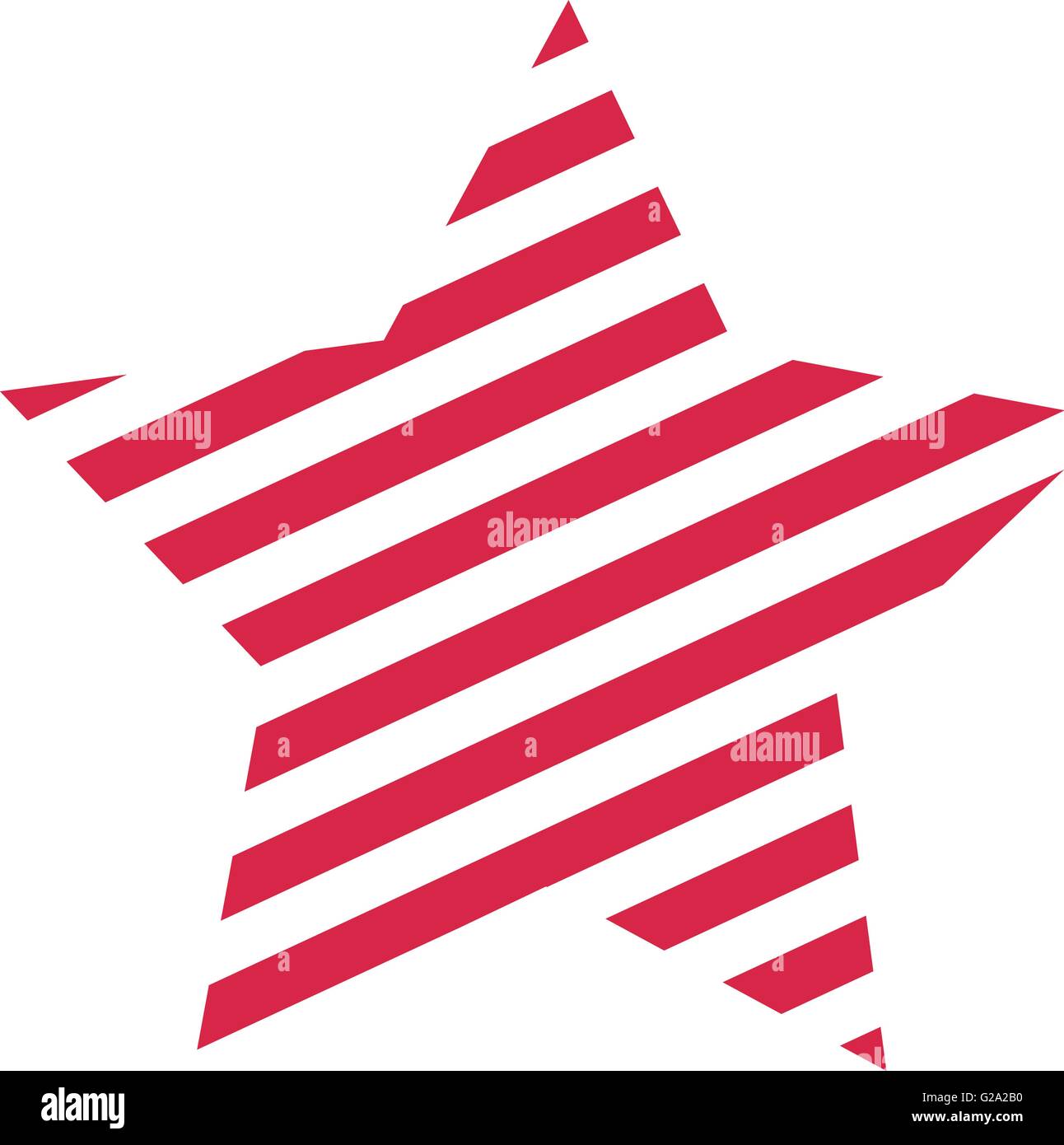 Red striped star Stock Vector Image & Art Alamy