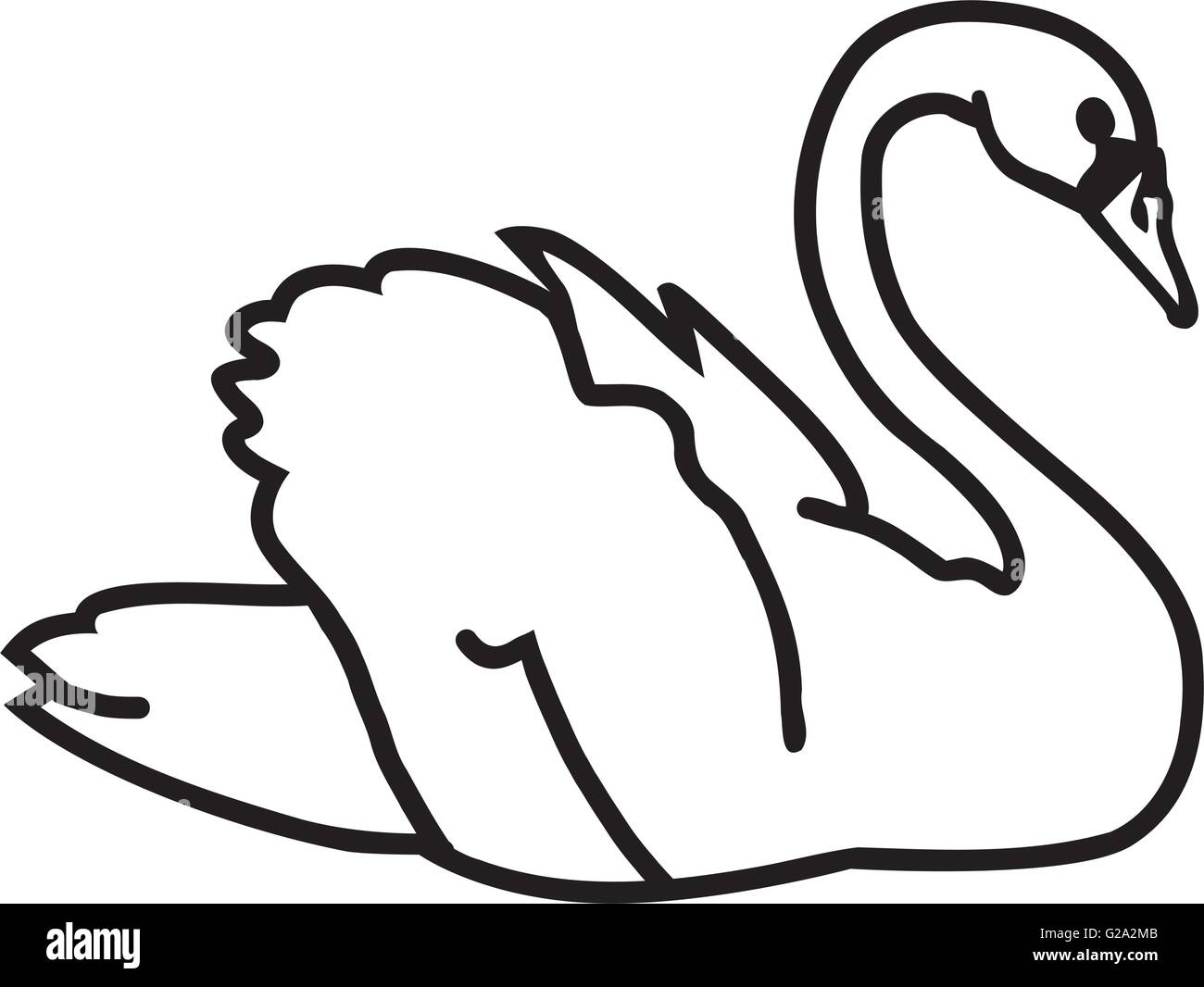 Swan vector hi-res stock photography and images - Alamy