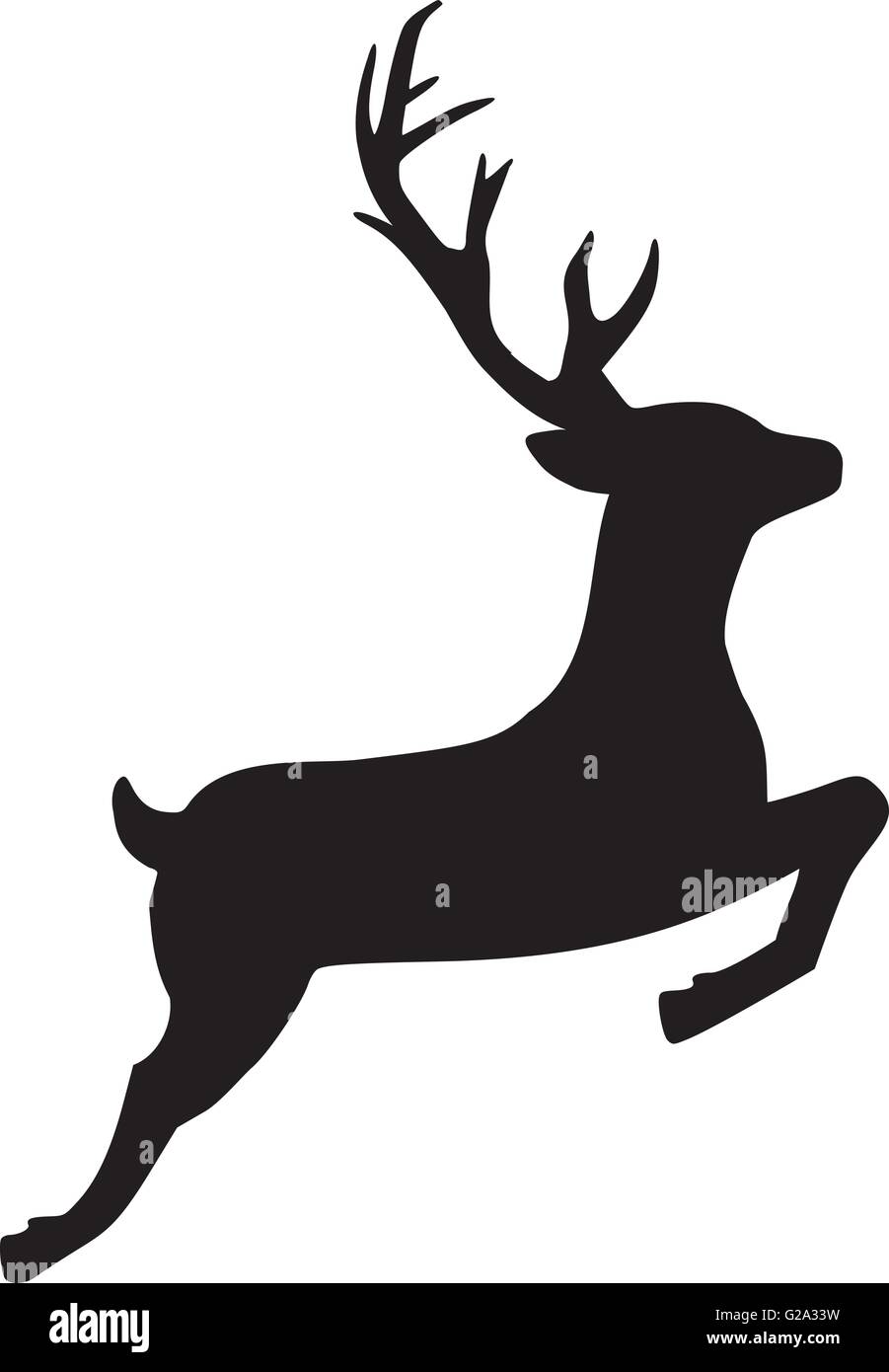 Jumping reindeer silhouette Stock Vector Image & Art - Alamy