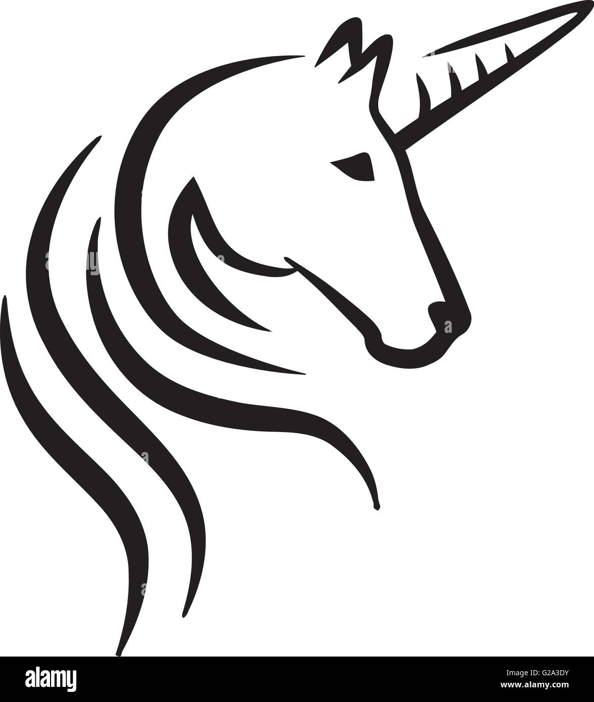 Unicorn head Stock Vector Images Alamy