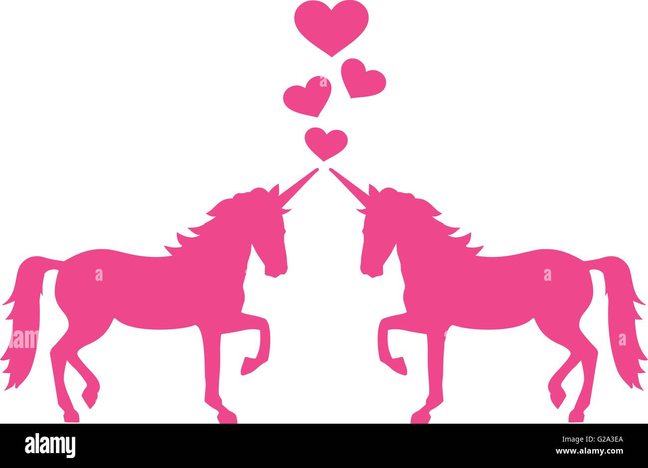 Two unicorns in love Stock Vector Image & Art Alamy