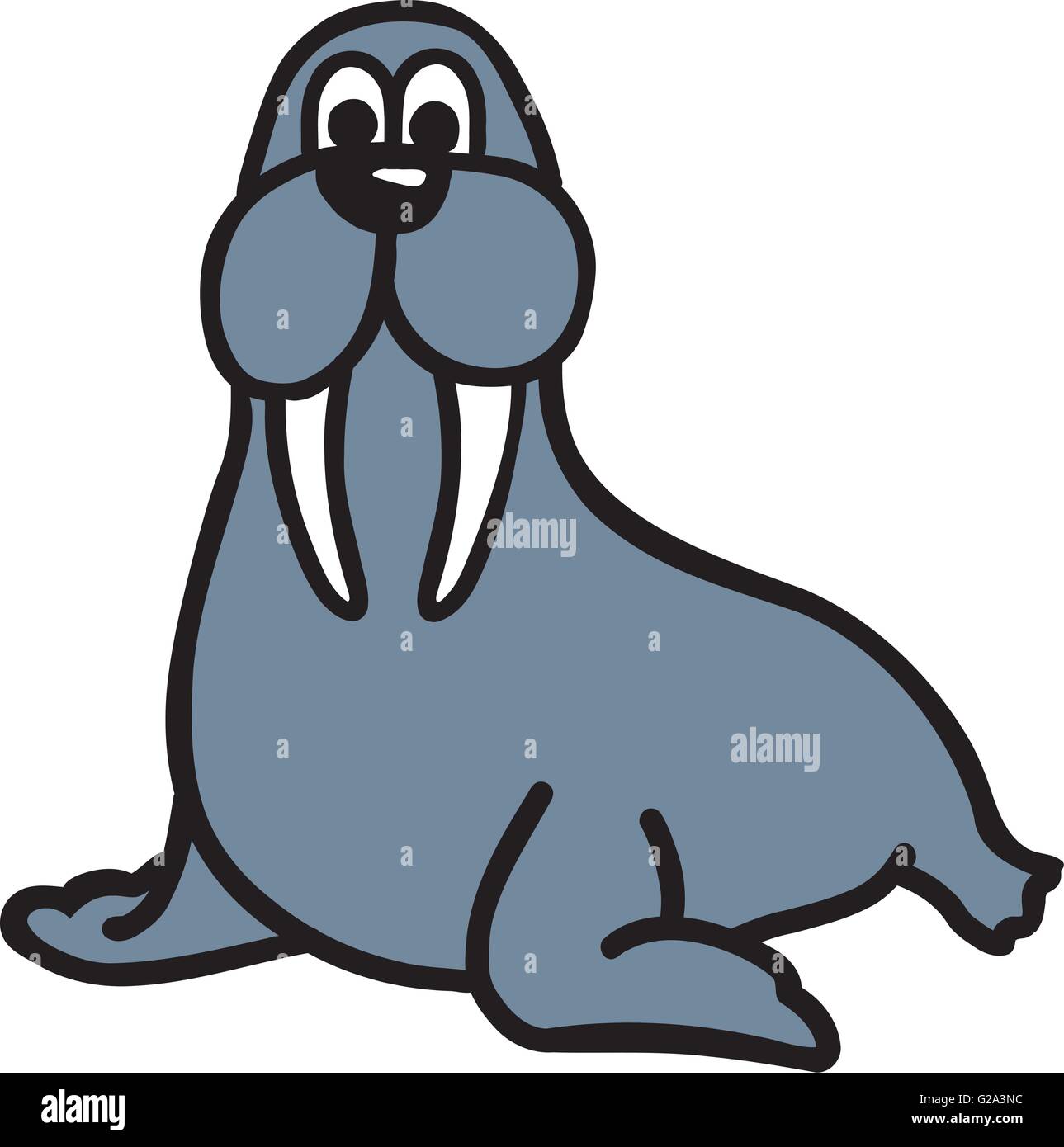 Walrus cartoon hi-res stock photography and images - Alamy