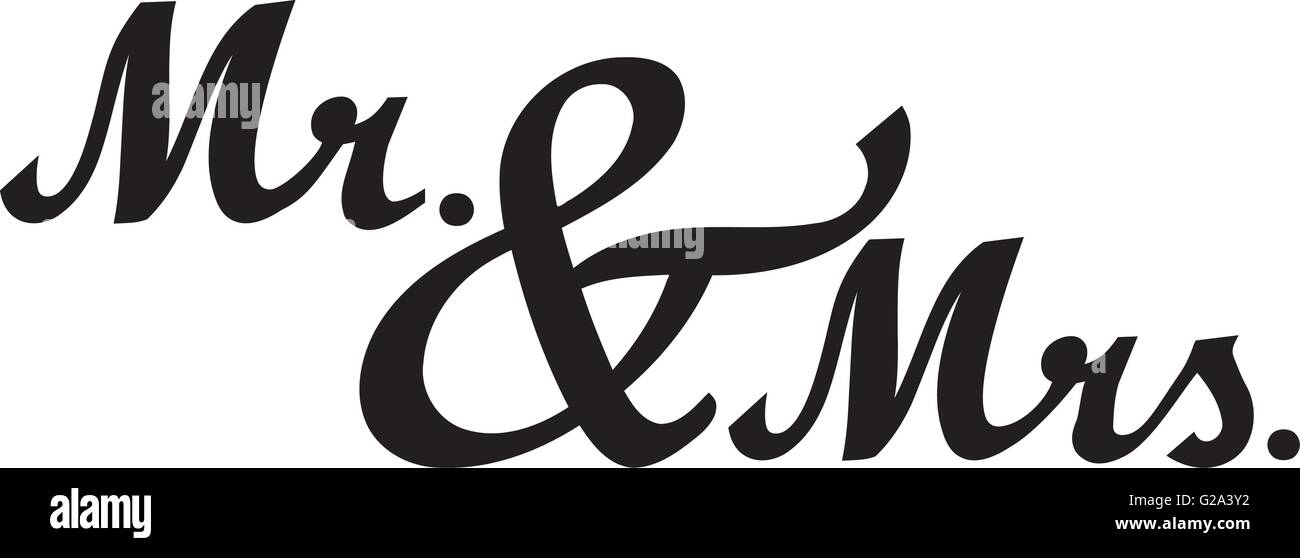 Mr. and Mrs wedding Stock Vector Image & Art Alamy