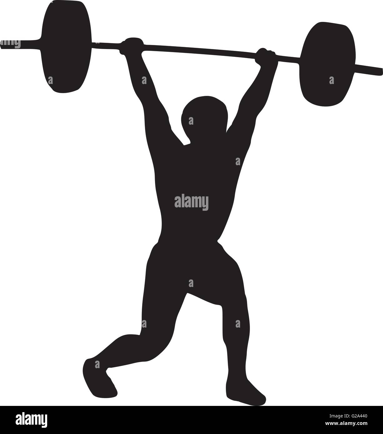 Weightlifter Silhouette Stock Vector Image Art Alamy