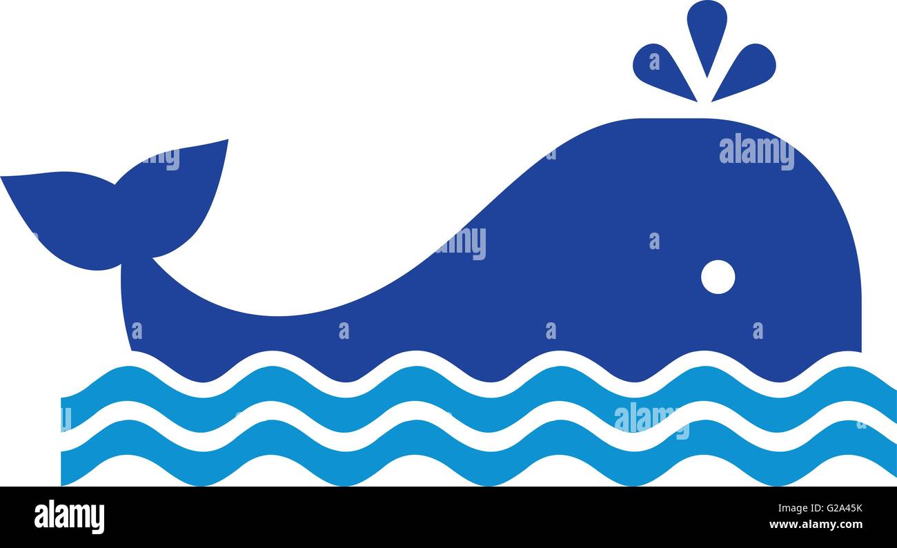 Whale icon spray water Stock Vector Image & Art - Alamy