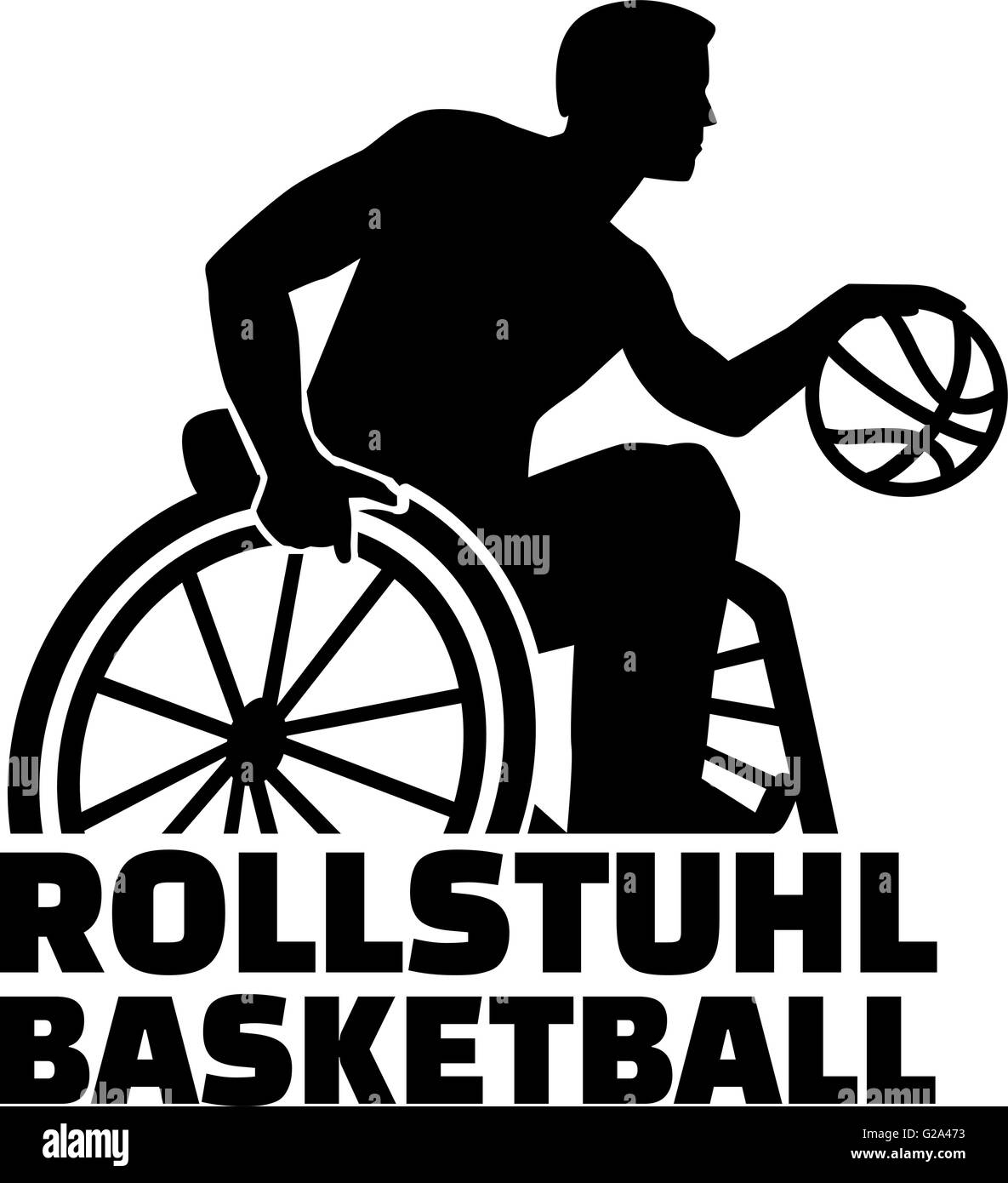 Wheelchair basketball with german word Stock Vector Image & Art Alamy