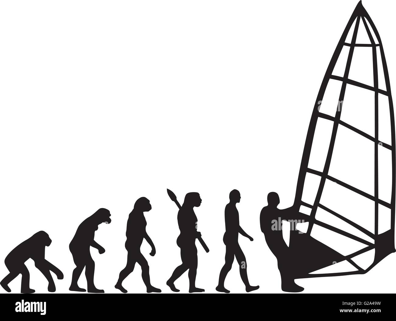 History of windsurfing Stock Vector Images Alamy