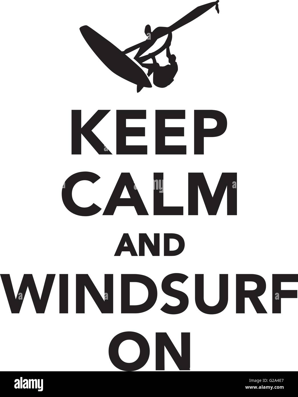 Keep calm and windsurf on Stock Vector