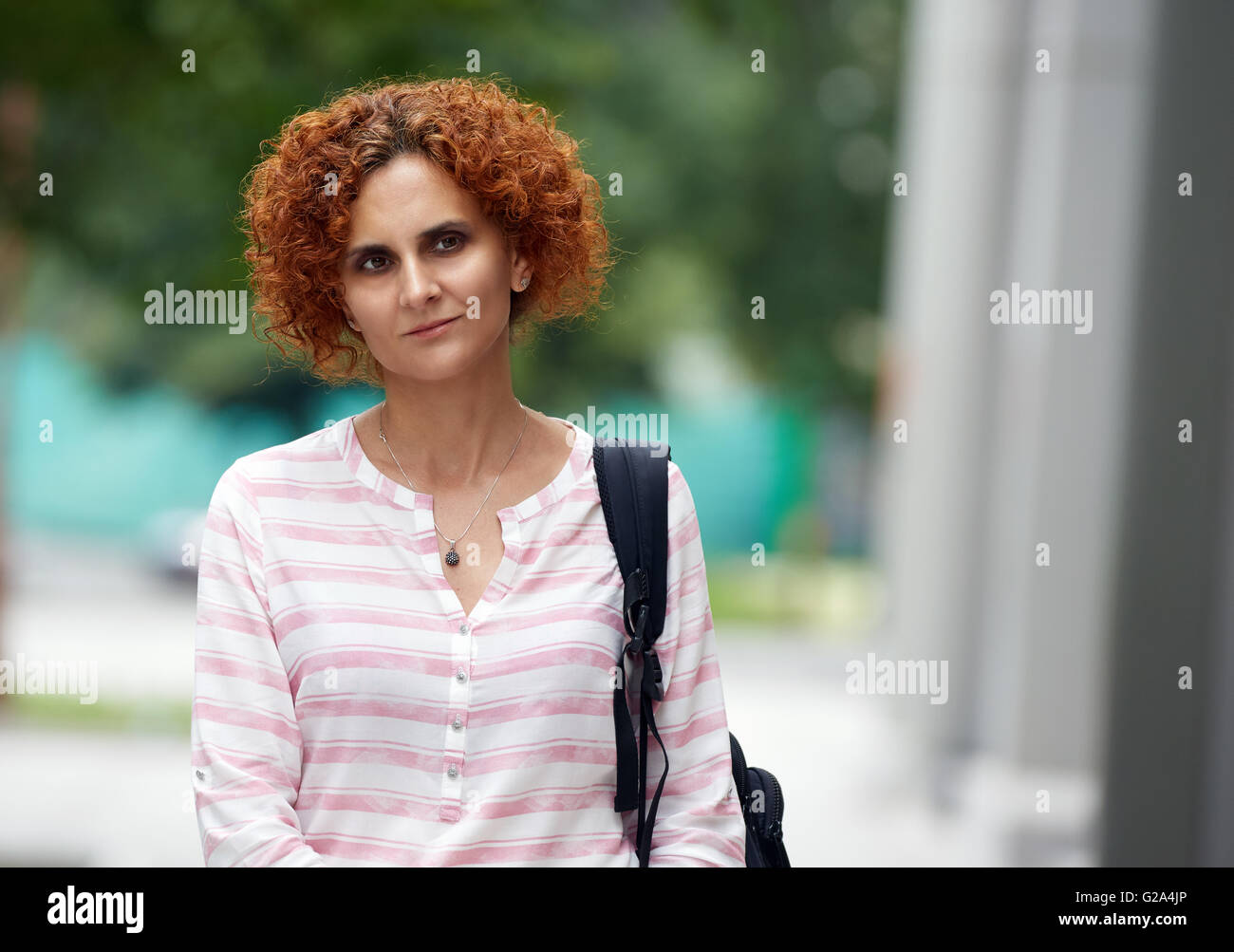 Candid portrait curly redhead woman hi-res stock photography and images ...