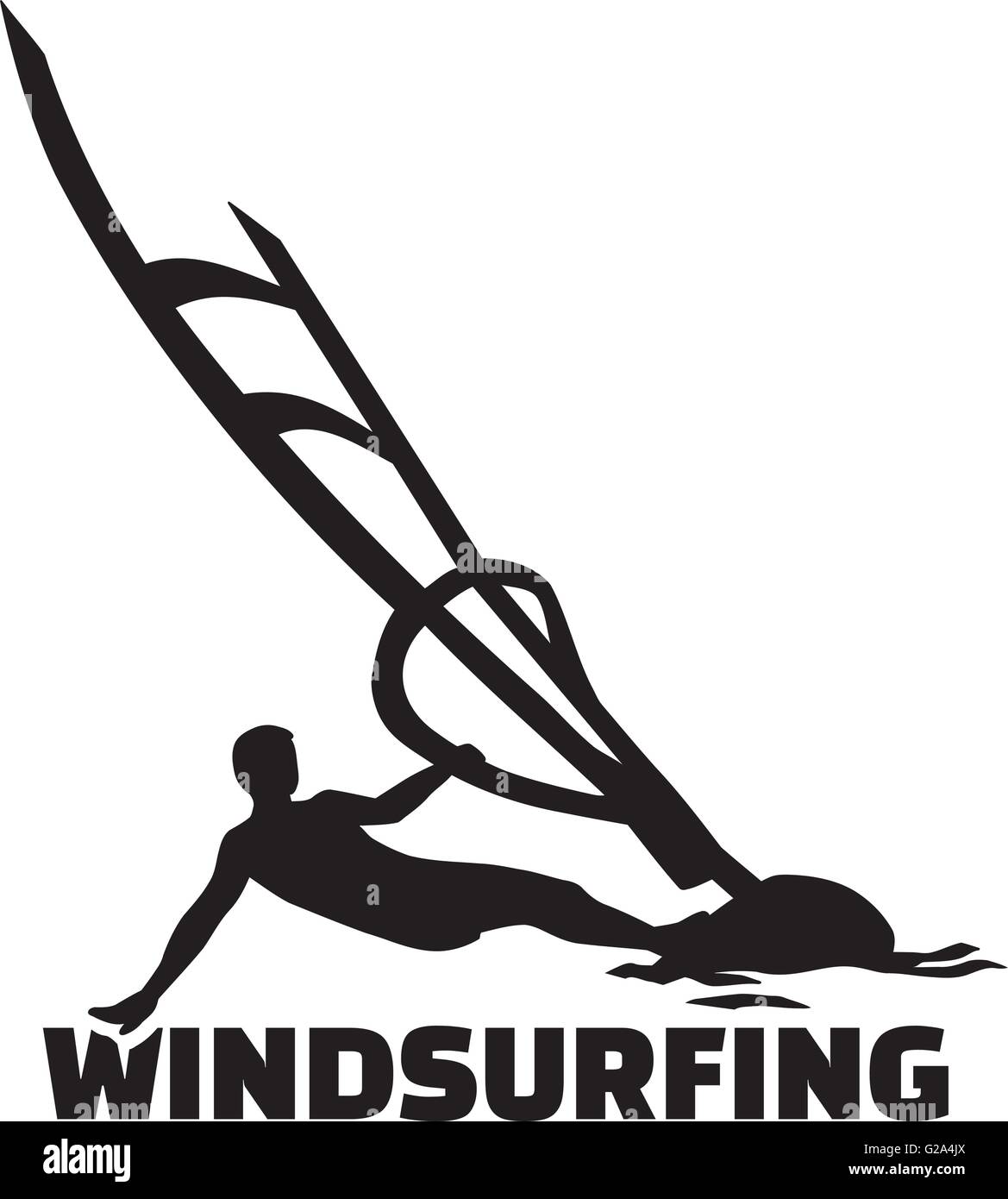 Windsurfing word with silhouette Stock Vector Image & Art Alamy
