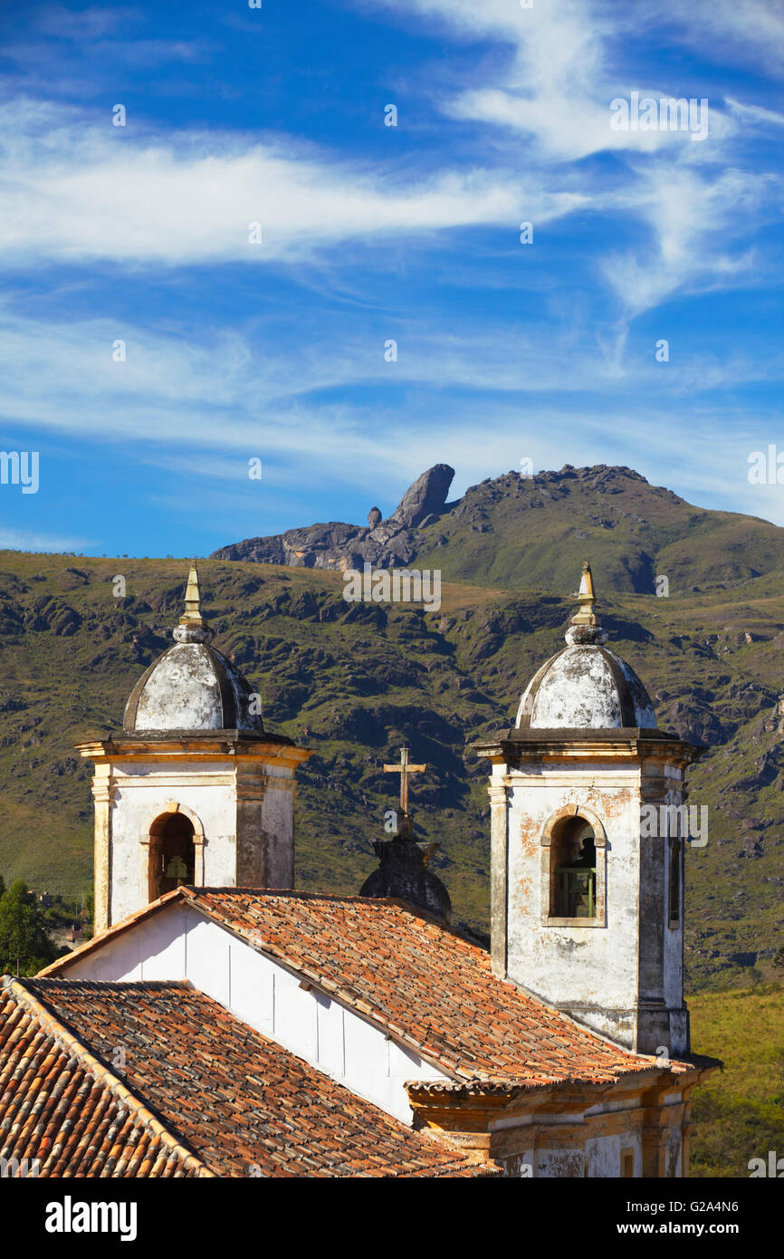 View of Our Lady of Merces de Baixo Church, Ouro Preto (UNESCO World Heritage Site), Minas Gerais, Brazil Stock Photo