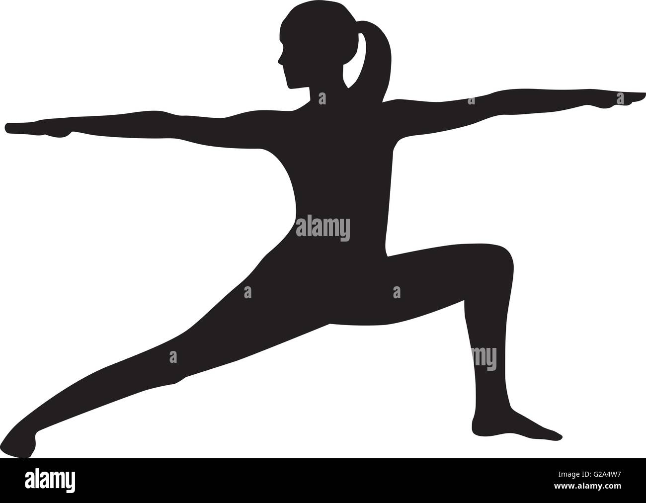 Yoga warrior pose Stock Vector Images - Alamy