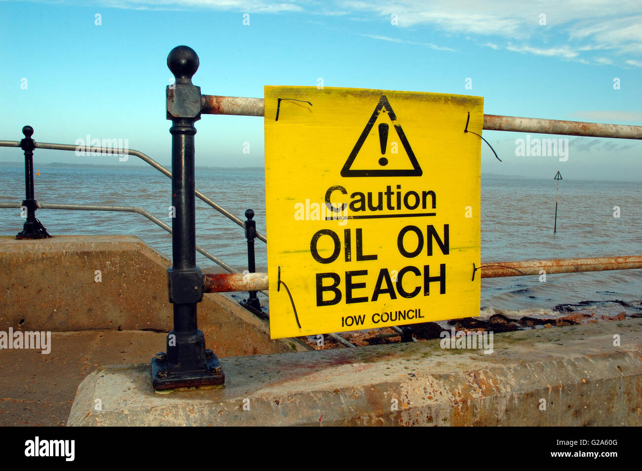 Oil spill warning sign hires stock photography and images Alamy