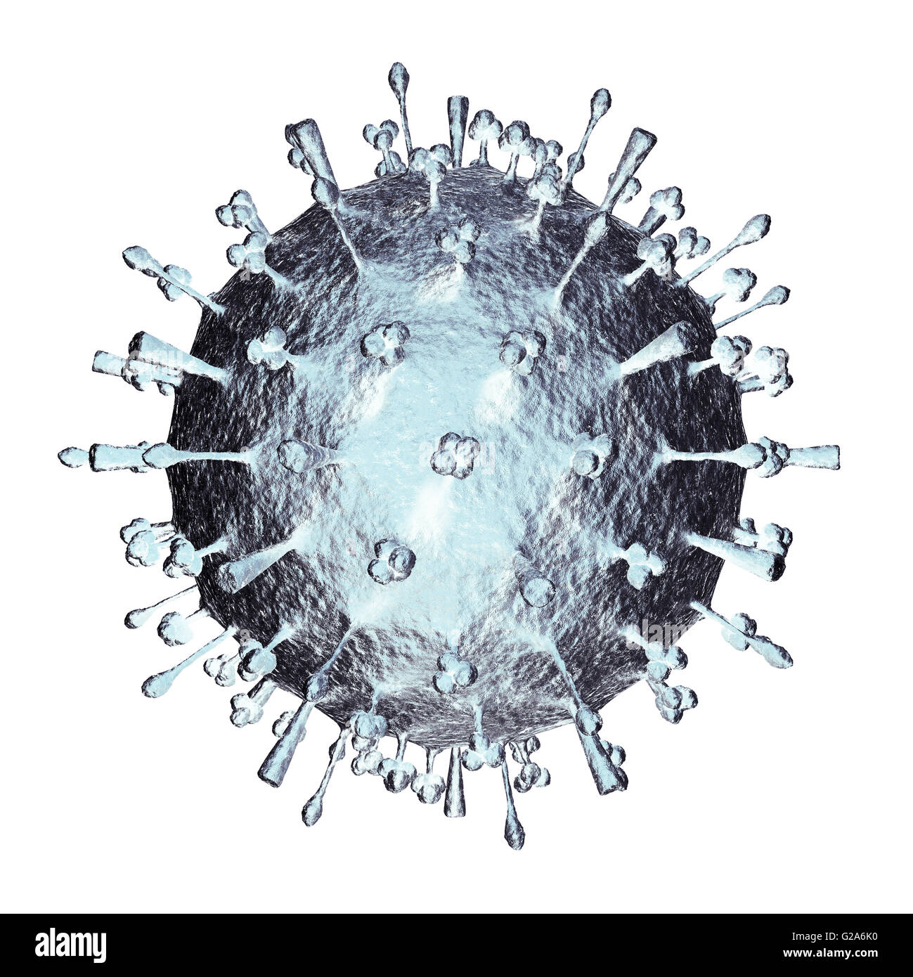 3d Illustration Depicting An Influenza A Virus Or Virion Subtype H1n1 Or H5n1 Also Known As Swine Flu Stock Photo Alamy