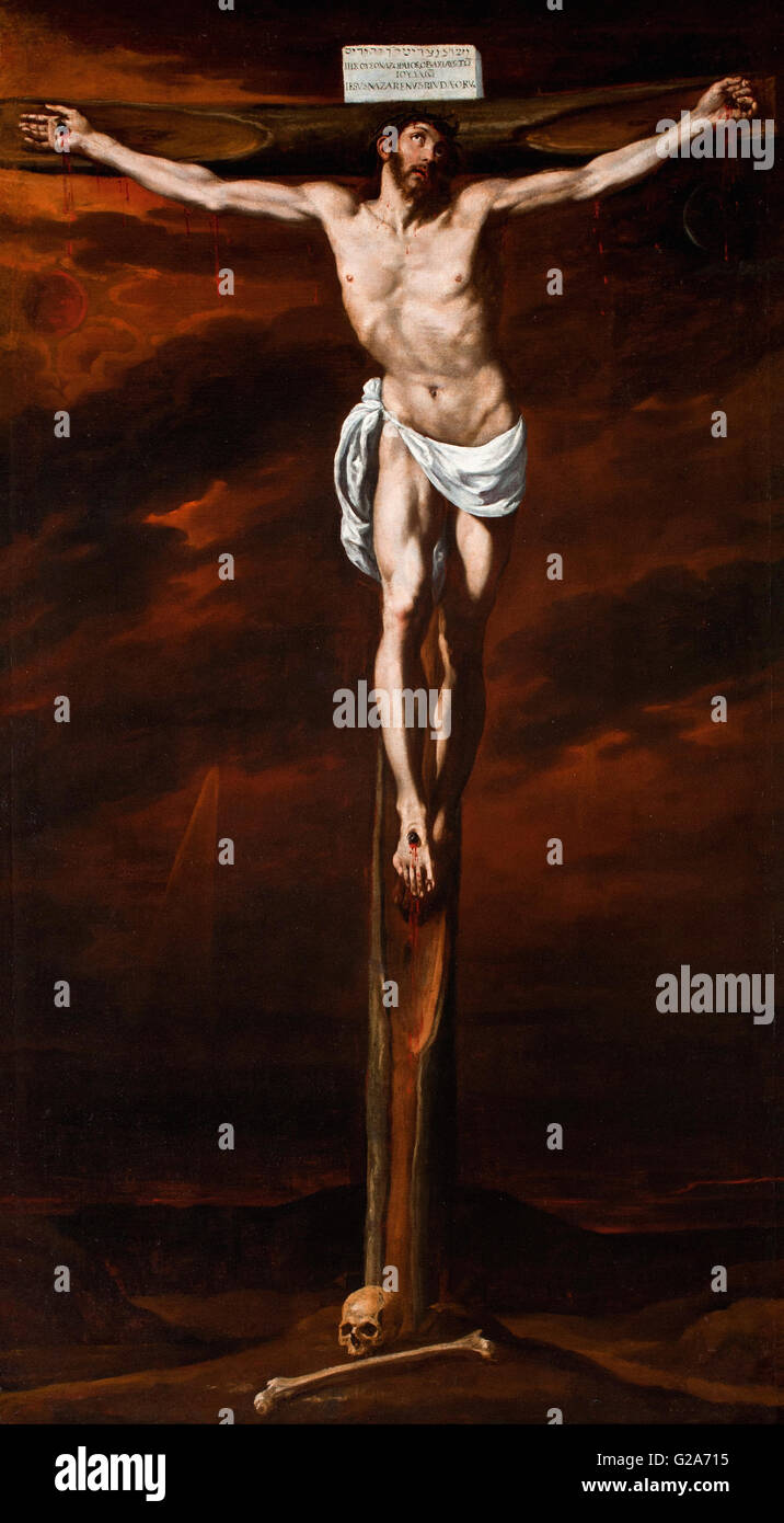 Luis Tristán - Christ Crucified - Museo del Greco Stock Photo