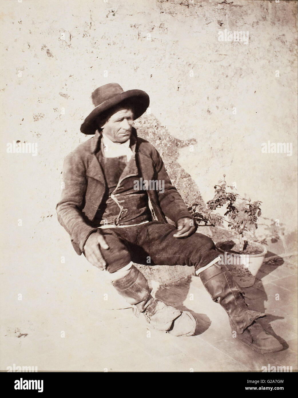 Robert Peters Napper - Old man – Andalusian farmer - MNAC - Barcelona Stock Photo