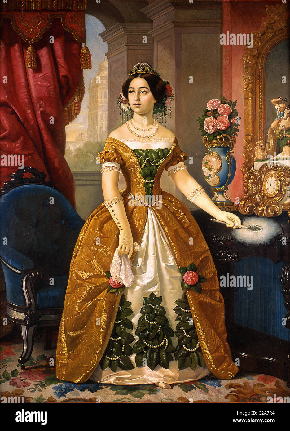 Juan Cordero - Portrait of Doña Dolores Tosta de Santa Anna - Museo  Nacional de Arte de Mexico Stock Photo - Alamy