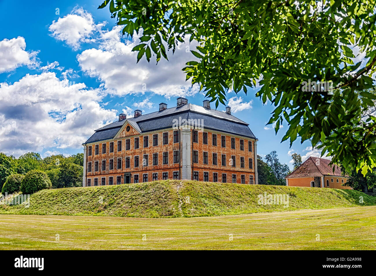 An image of the majestic Christinehof castle in the Skane region of Sweden. Stock Photo