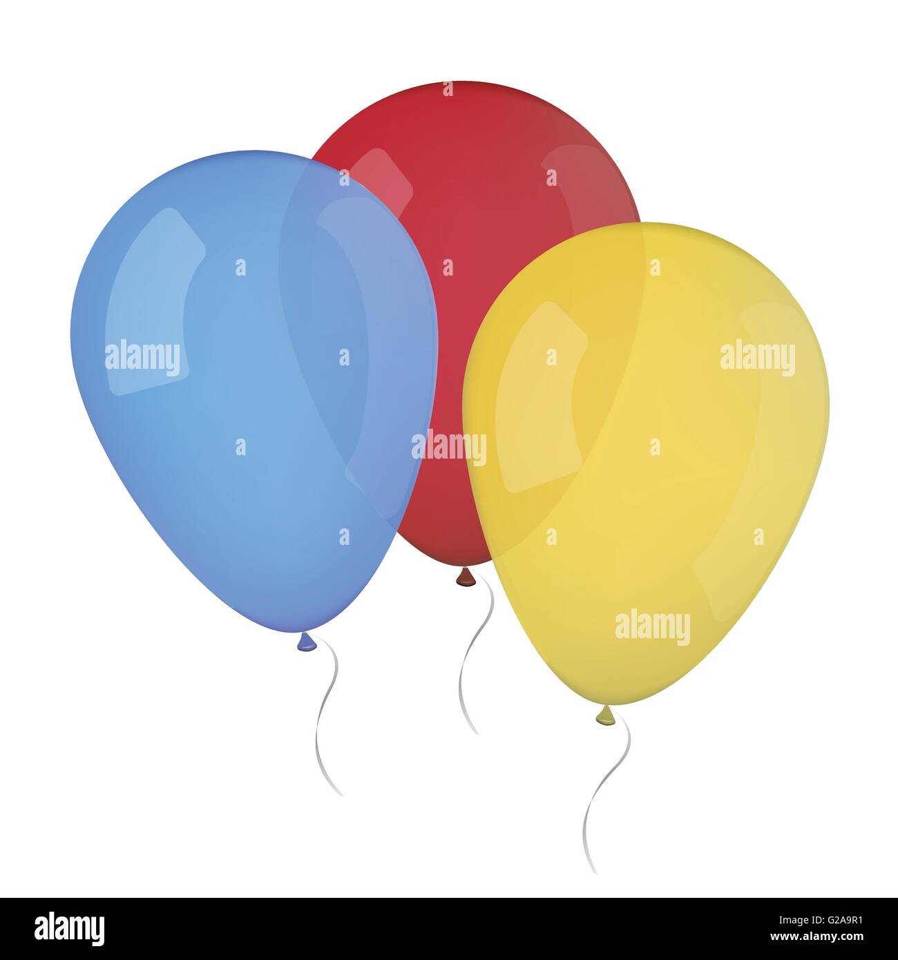 Vector illustration colored balloons isolated on white Stock Vector ...