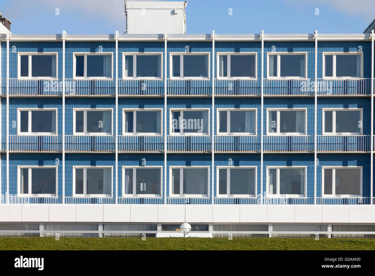 Apartment building on the island Norderney Stock Photo
