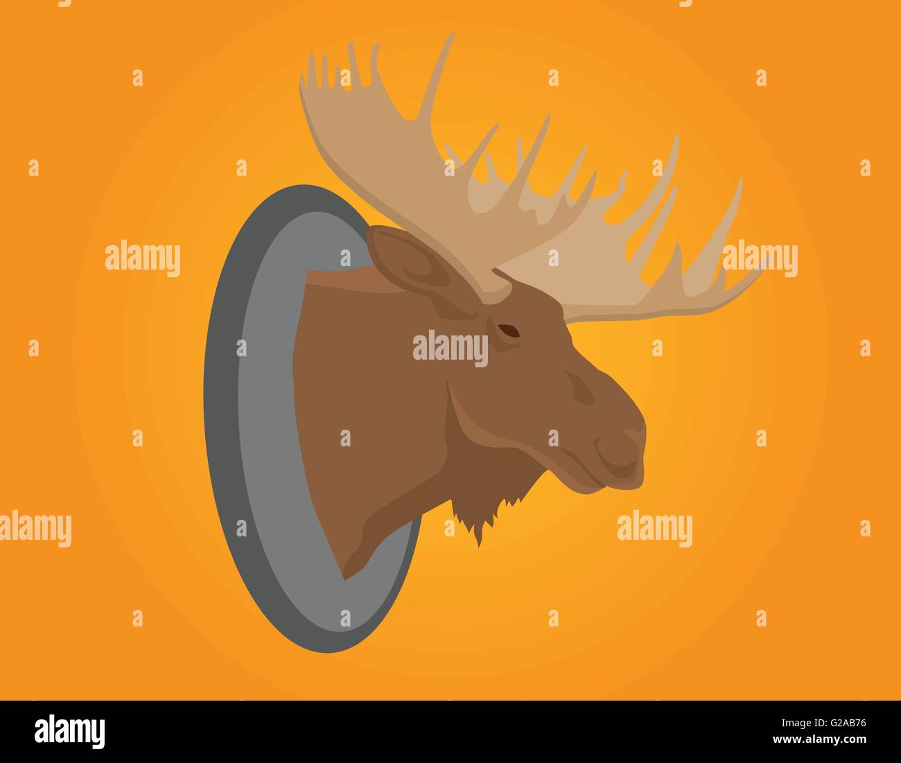 Moose head front Stock Vector Images - Alamy