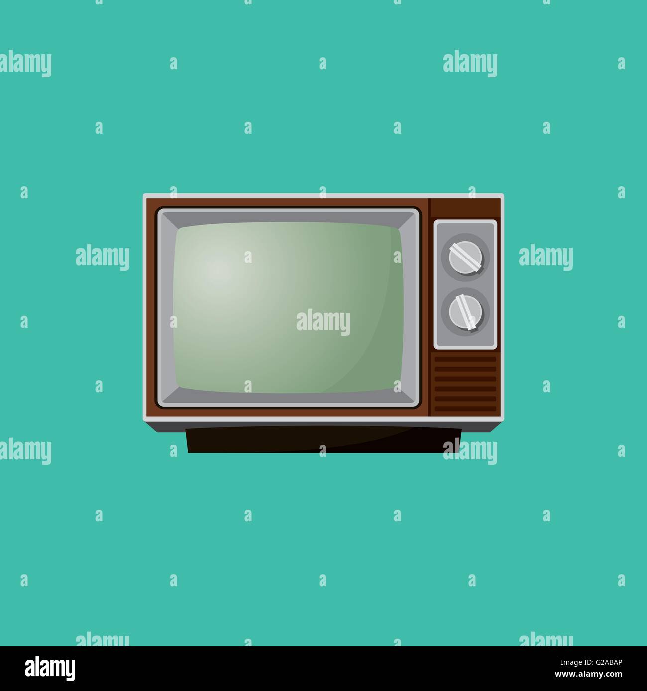 old tv television single isolated Stock Vector Image & Art Alamy