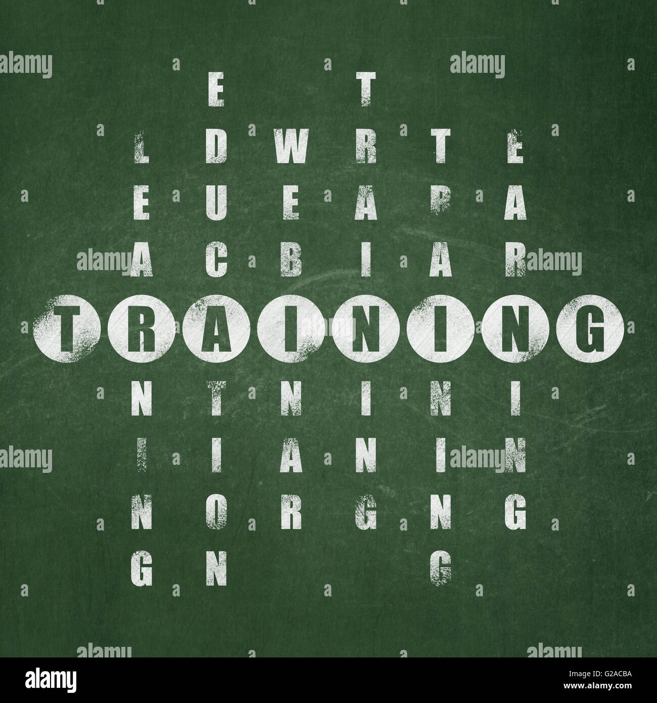 Education concept Training in Crossword Puzzle Stock Photo Alamy