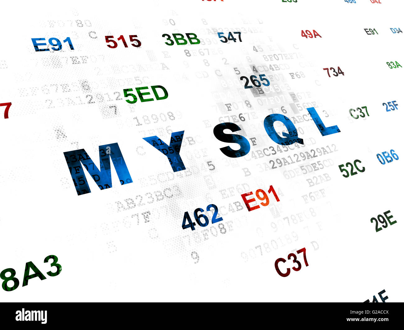 Database concept: MySQL on Digital background Stock Photo - Alamy