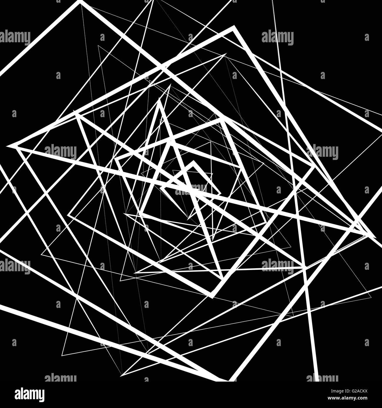 Intersecting Line Drawing Random intersecting lines. Abstract monochrome geometric art Stock ...