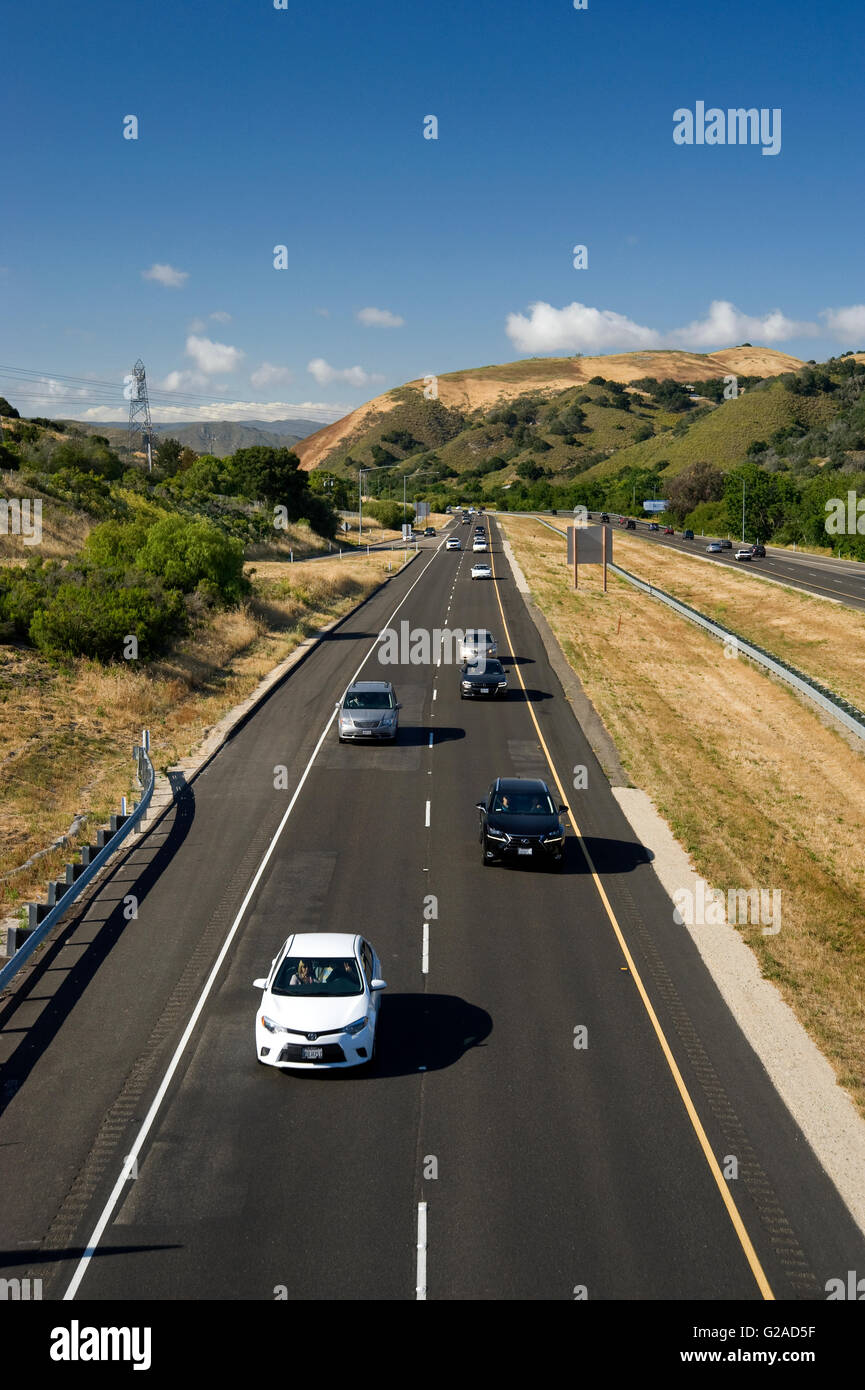 The 101 Freeway in Central California near San Luis Obispo Stock Photo