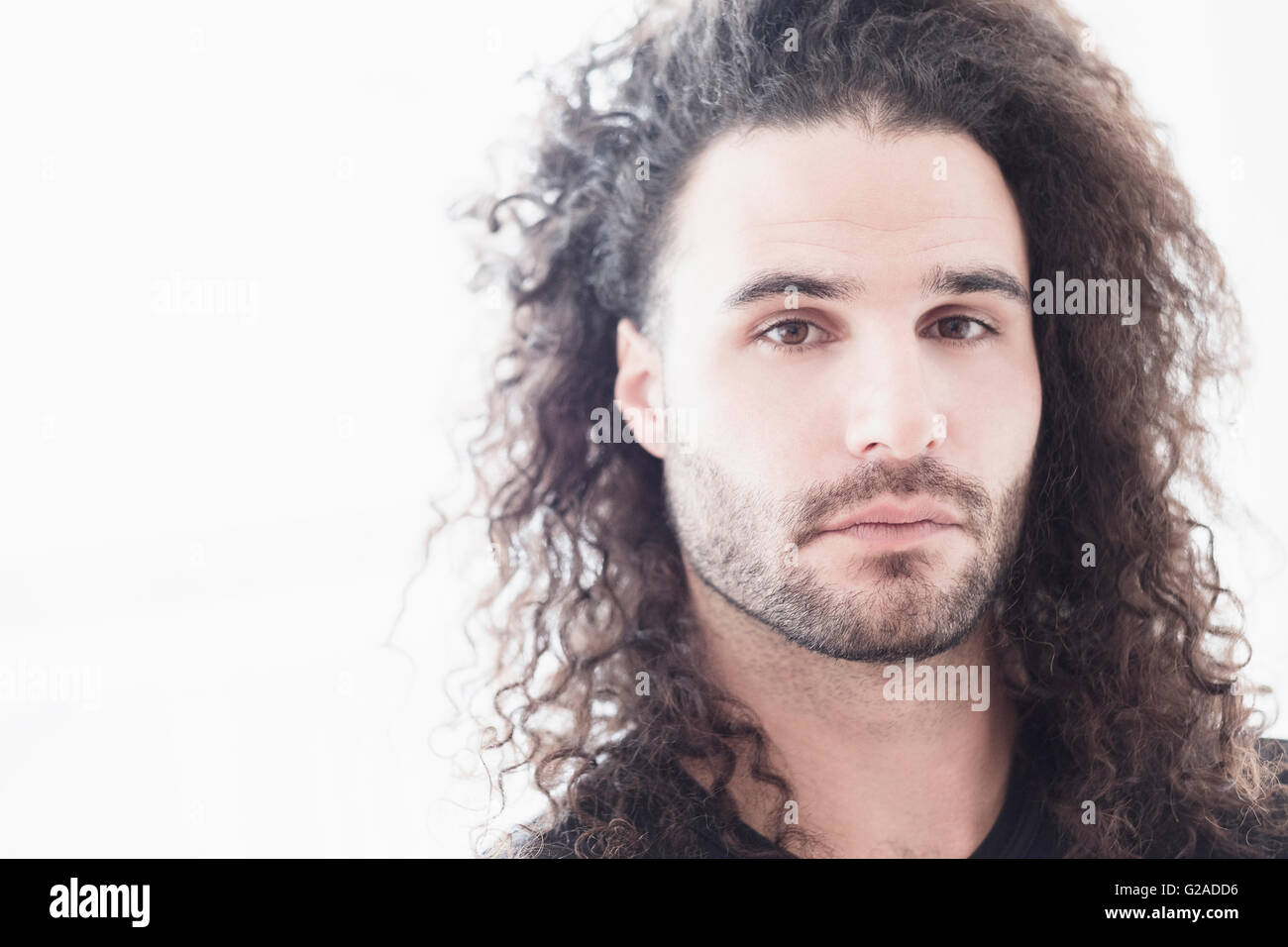 long curly guy hair