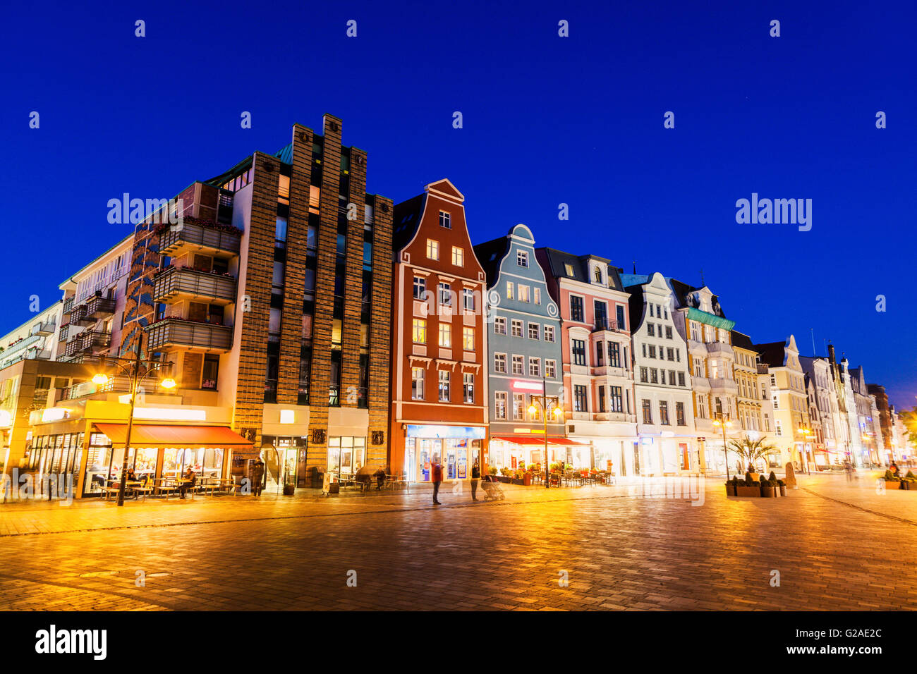 Architecture of Old Town in Rostock Rostock, MecklenburgVorpommern