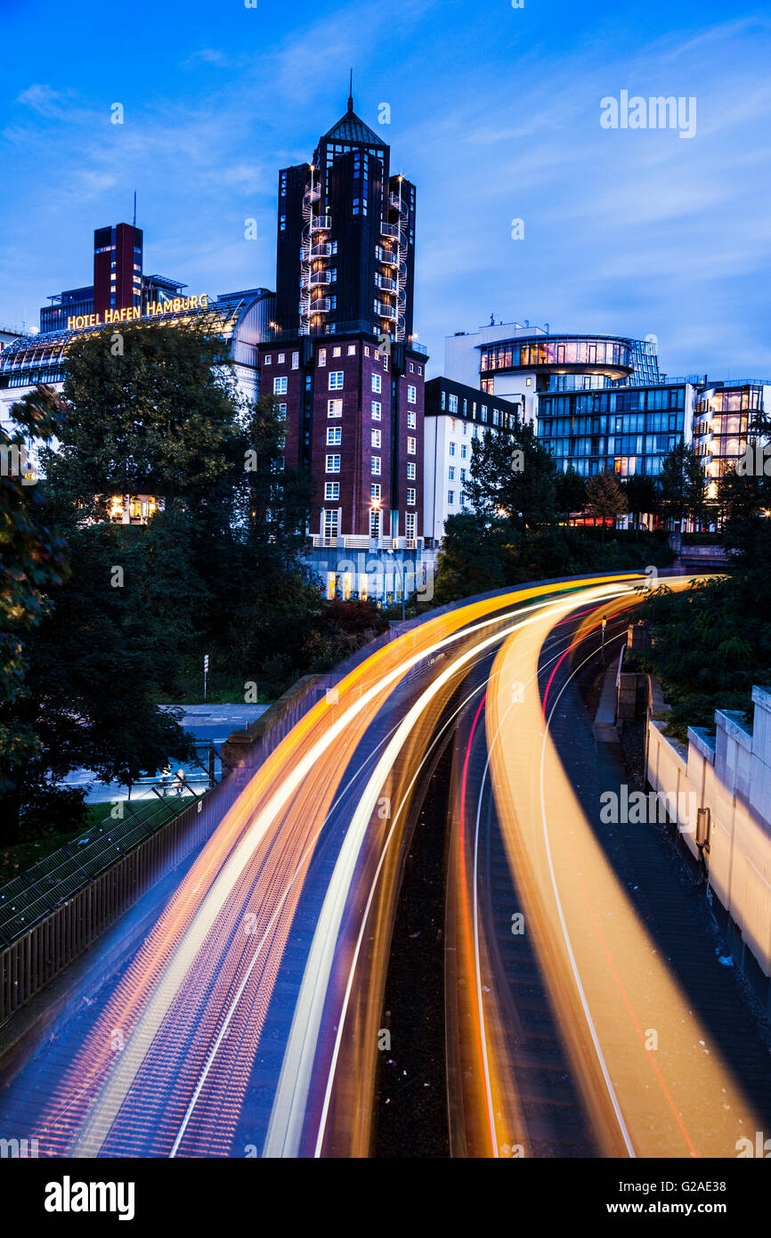 Trains in Hamburg-St Pauli Hamburg, Germany Stock Photo