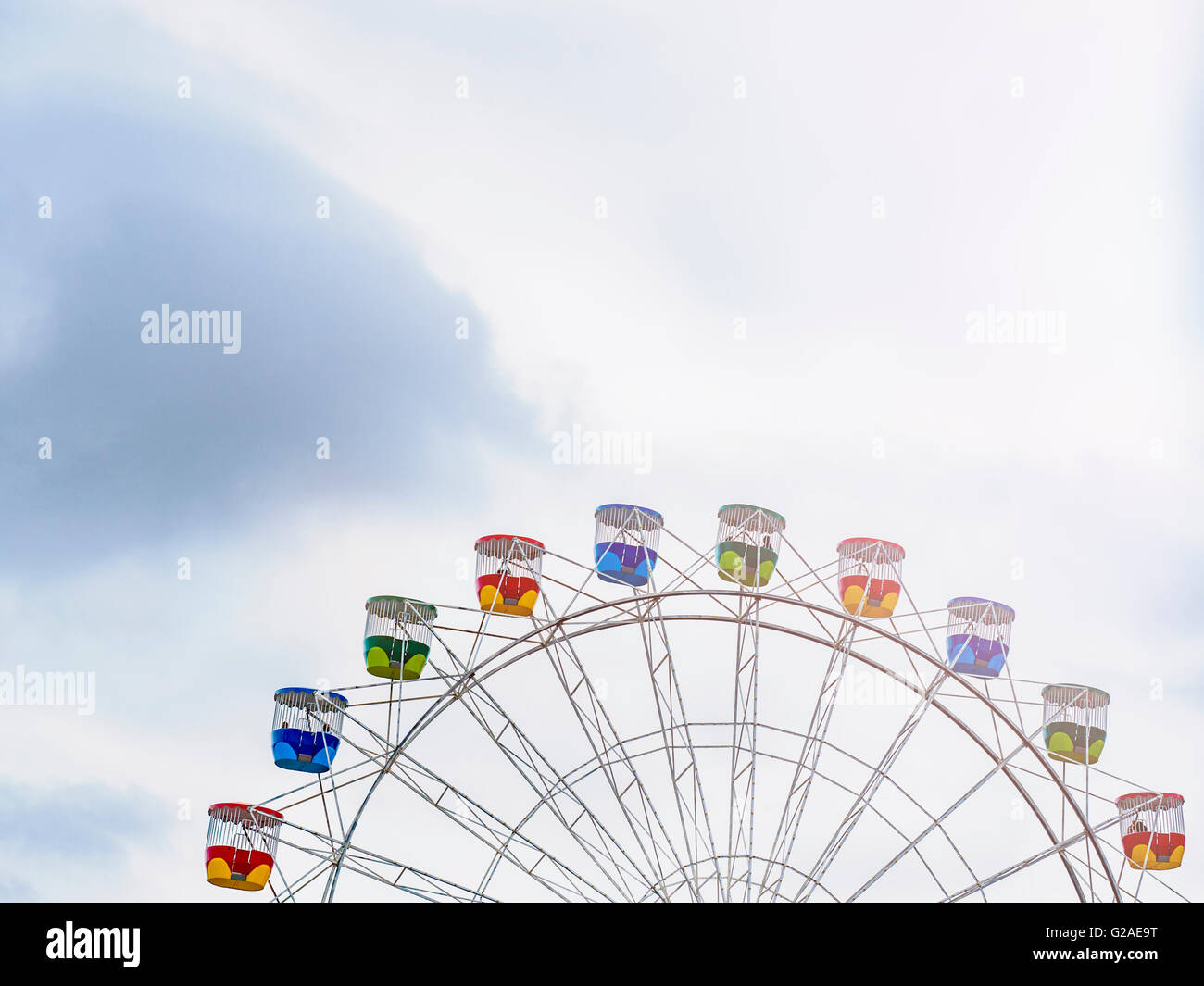 High section of ferris wheel Stock Photo