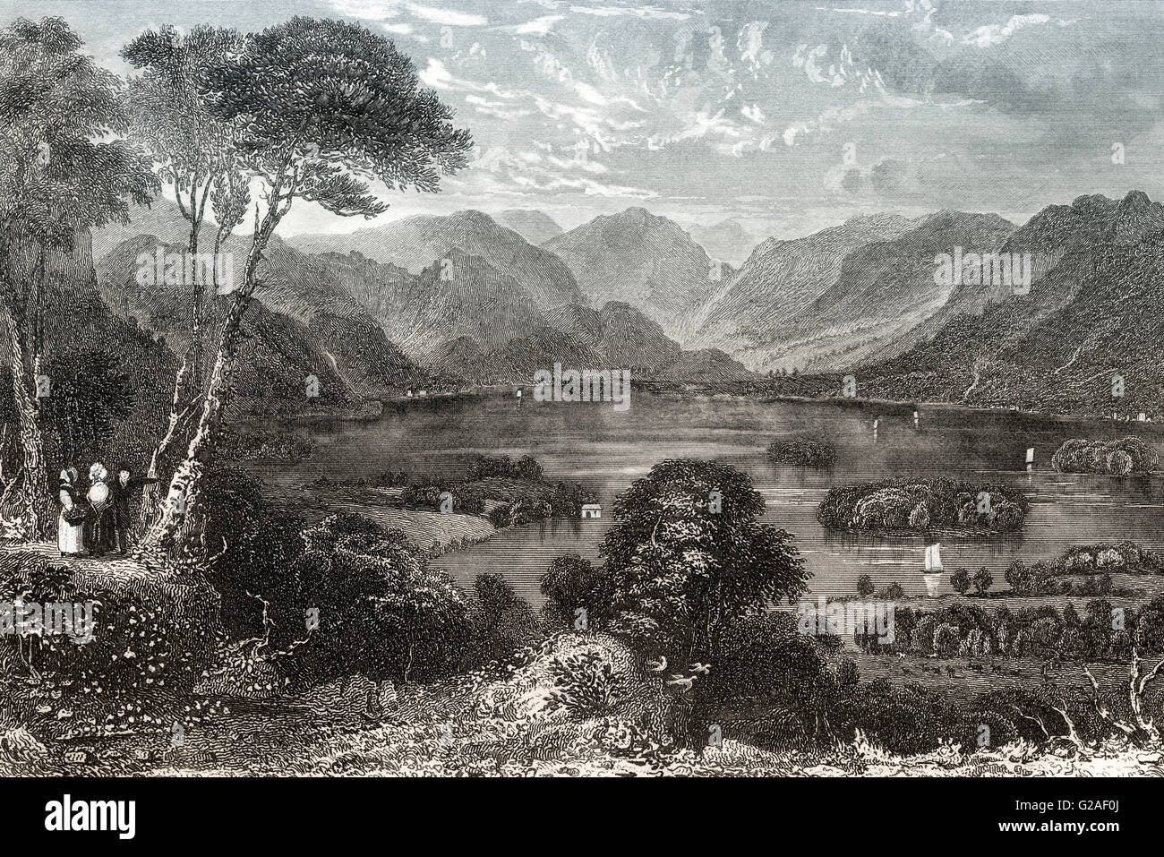 Derwentwater keswick cumbria england uk Banque de photographies et d