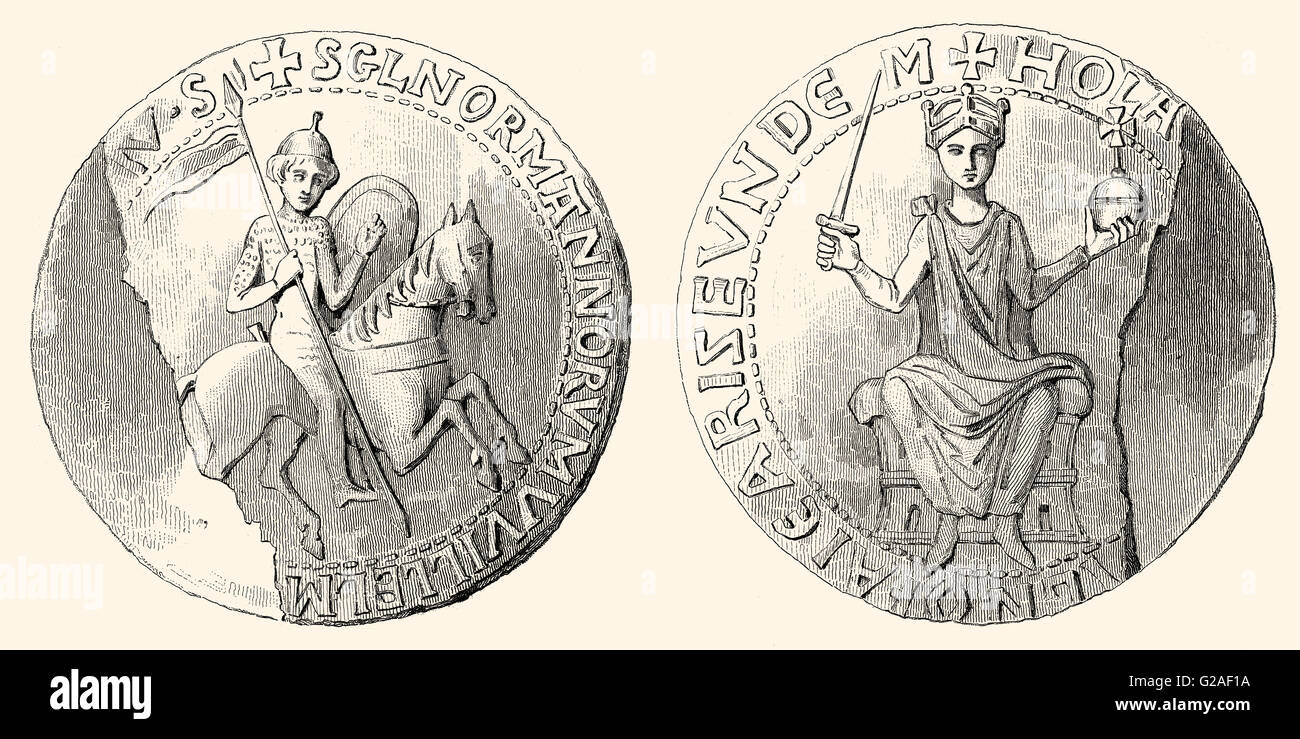 Saxon British Coins, William I,  William the Conqueror Stock Photo
