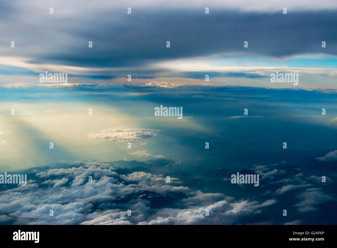 Aerial view of clouds, China Stock Photo - Alamy