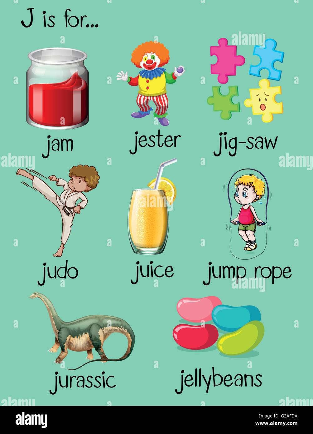 Letter J Words For Kids