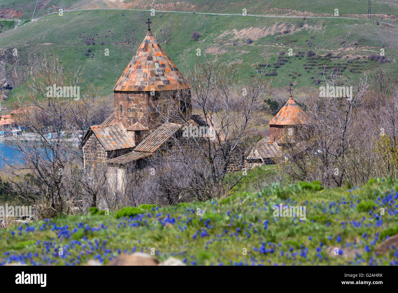 Medieval church on Sevan lake, Armenia Stock Photo - Alamy