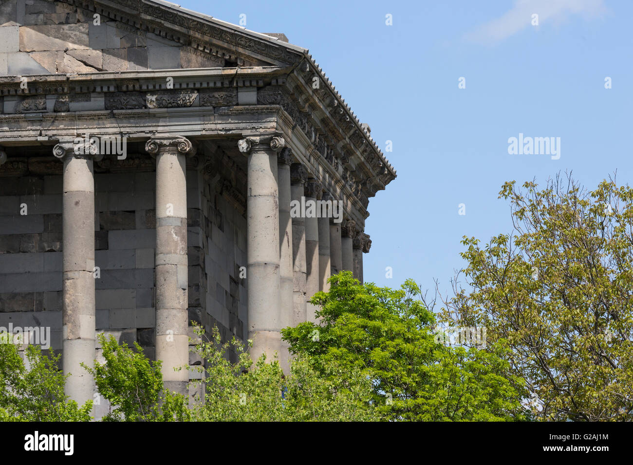 Ancient Garni pagan Temple, the hellenistic temple in Armenia Stock Photo