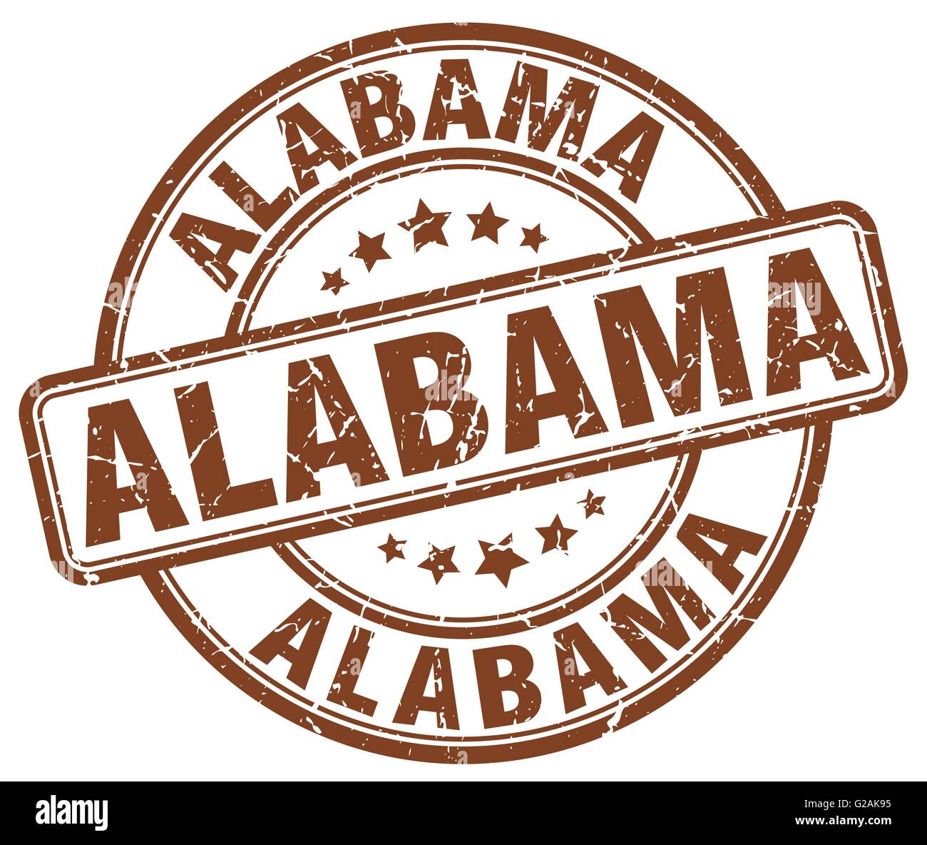 Alabama brown grunge round vintage rubber stamp Stock Vector Image ...