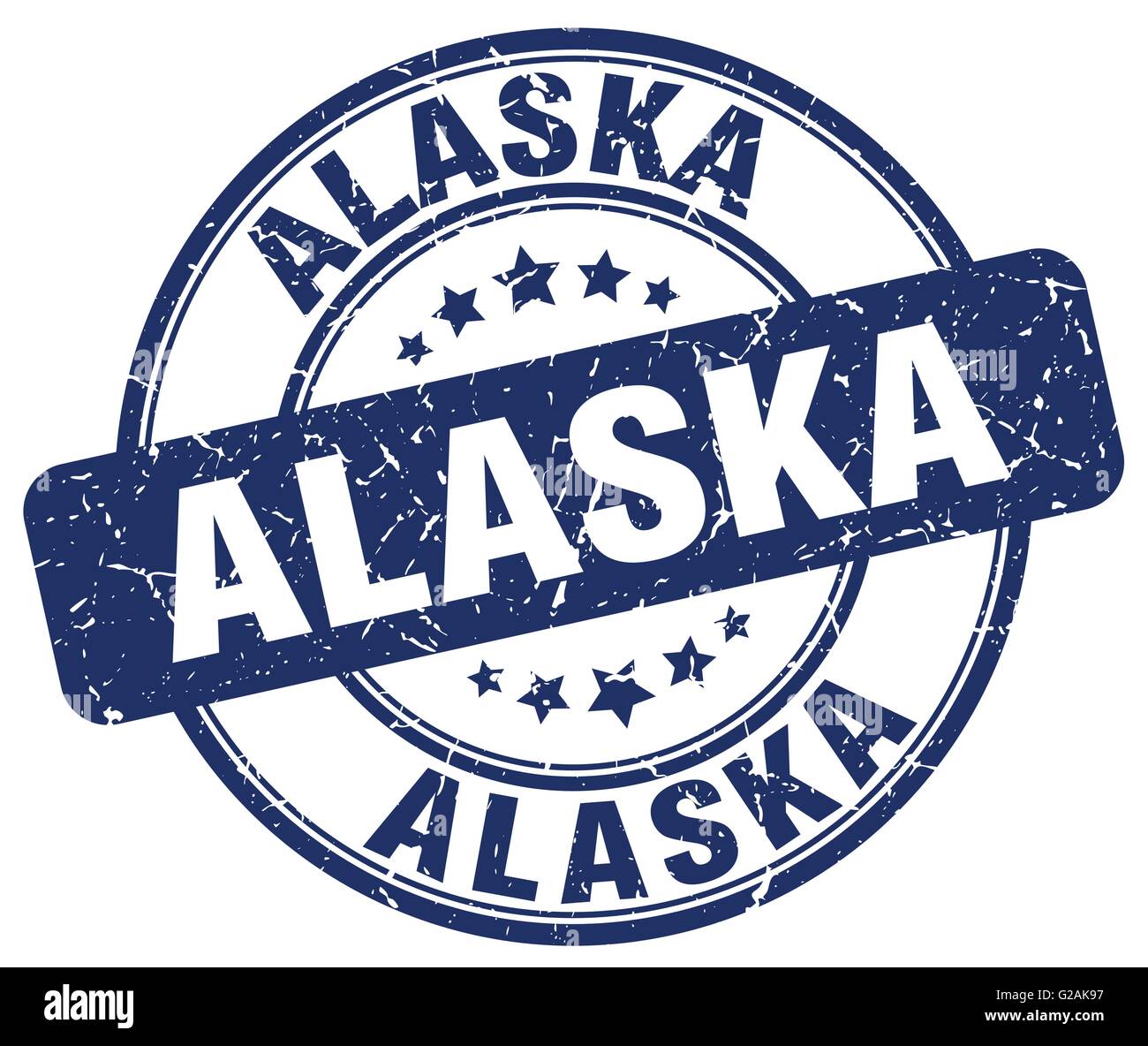 Alaska blue grunge round vintage rubber stamp Stock Vector Image & Art ...