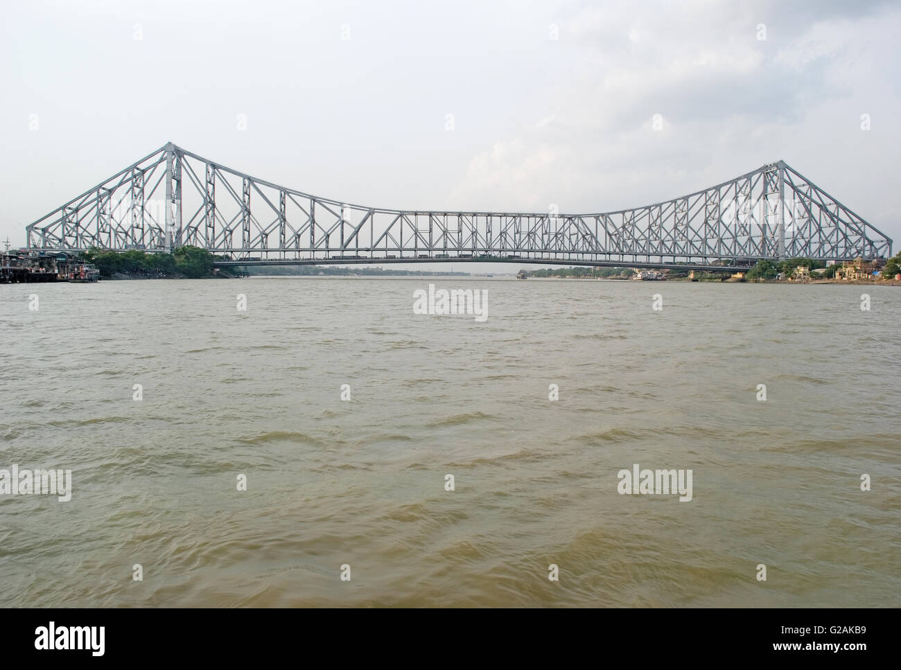 Howrah Bridge over Hooghly river, Kolkata, West Bengal, India Stock Photo