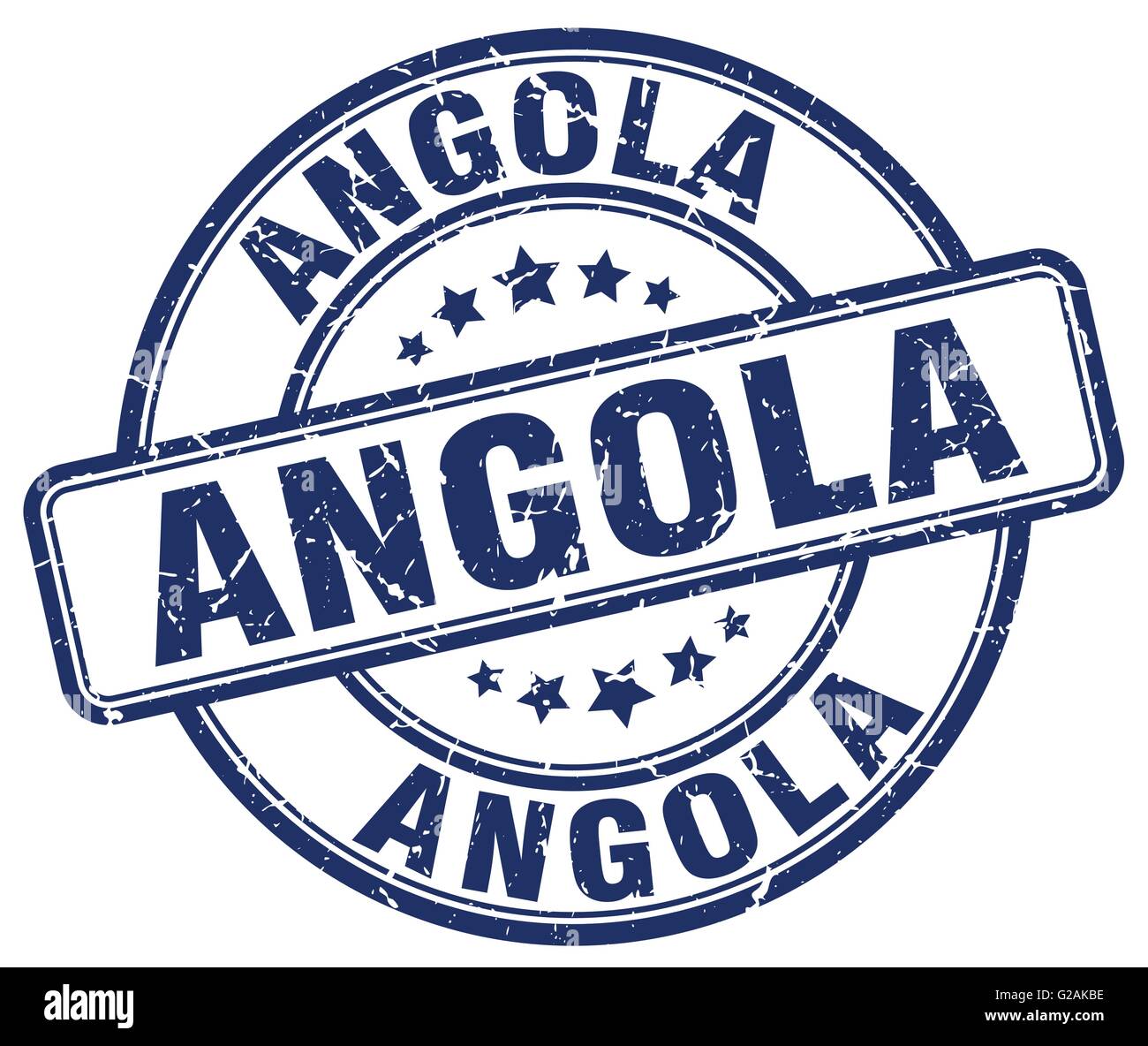 Angola blue grunge round vintage rubber stamp Stock Vector Image & Art ...