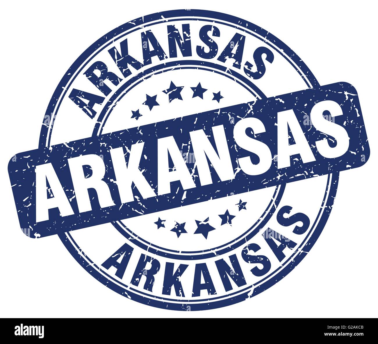 Arkansas blue grunge round vintage rubber stamp Stock Vector Image ...