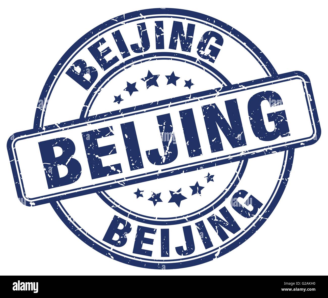 Beijing blue grunge round vintage rubber stamp Stock Vector Image & Art ...