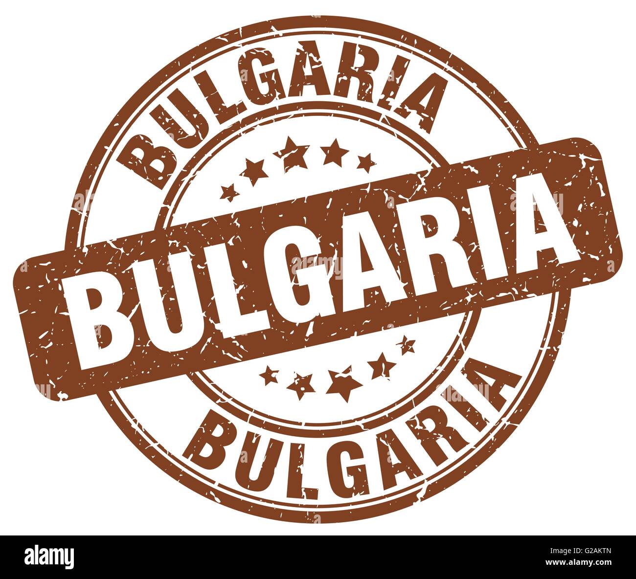 Bulgaria brown grunge round vintage rubber stamp Stock Vector Image ...