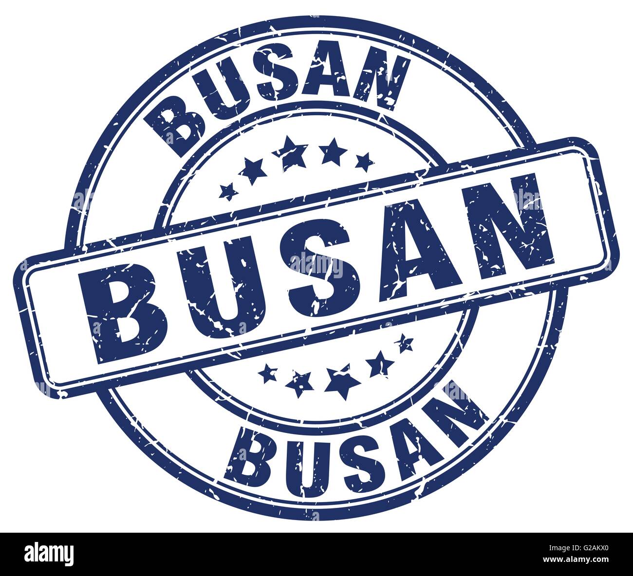 Busan blue grunge round vintage rubber stamp Stock Vector Image & Art ...