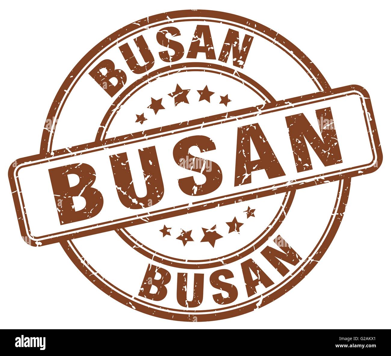 Busan brown grunge round vintage rubber stamp Stock Vector Image & Art ...