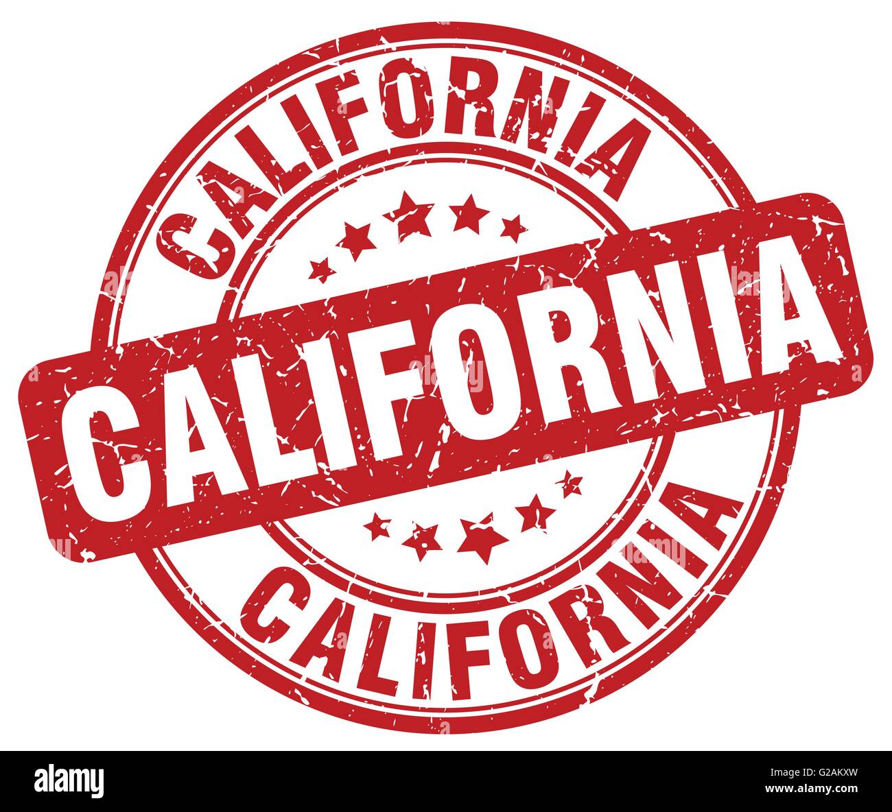 California red grunge round vintage rubber stamp Stock Vector Image